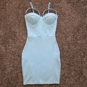 Pretty Little Thing Bodycon Dress 0 Light Blue